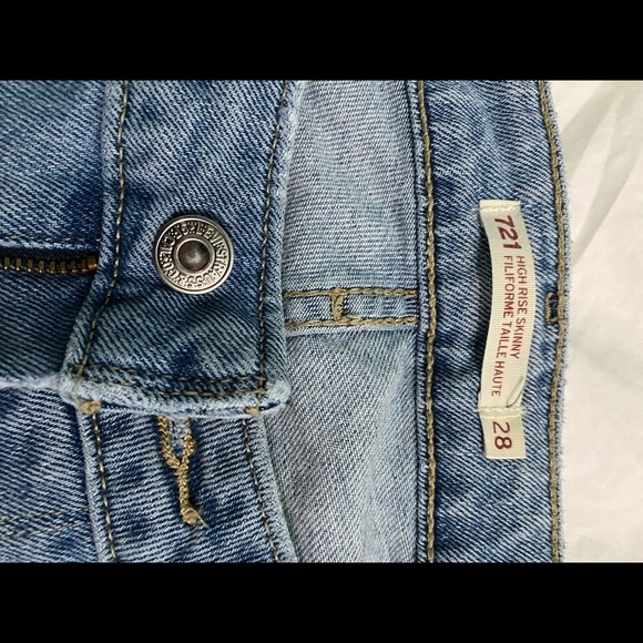 Levi 721 High Waist Skinny Jeans Size 28 - Picture 2 of 4